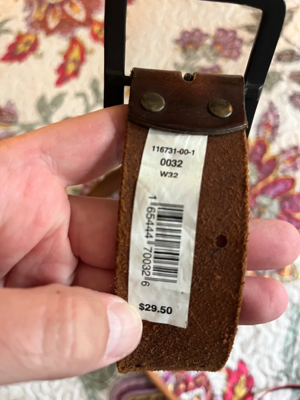 Vintage y2k Gap Leather Belt Brown Tribal Marking Southwestern 37.5 in Unisex